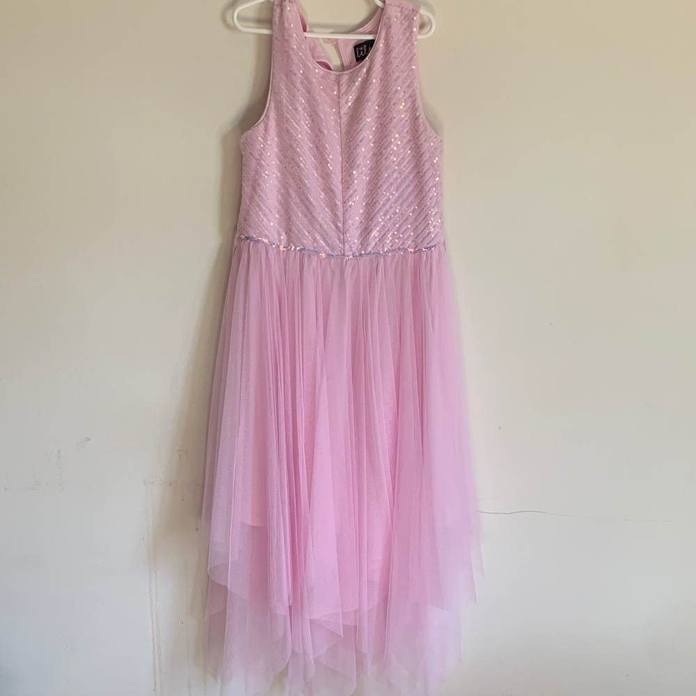 Lily Light Pink Sequin Tulle Party Dress